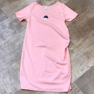 Pink blush maternity dress